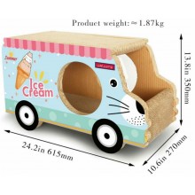 粉藍雪糕車抓板屋